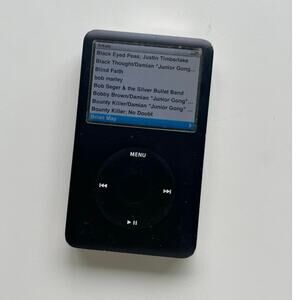 Black Apple iPod 160GB  a1238 -7th Generation - works - with music